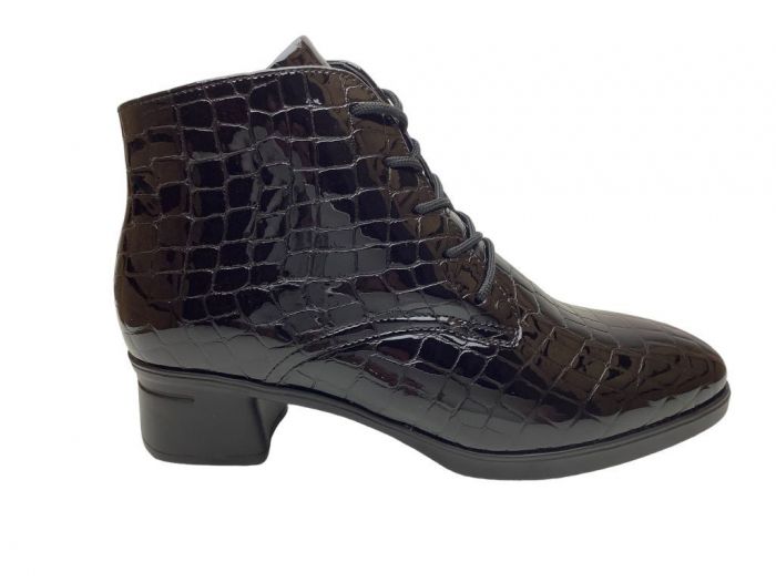 Hartjes Veterlaars Zwart Lak Blues Boot 172.1903 G